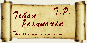 Tihon Pešanović vizit kartica